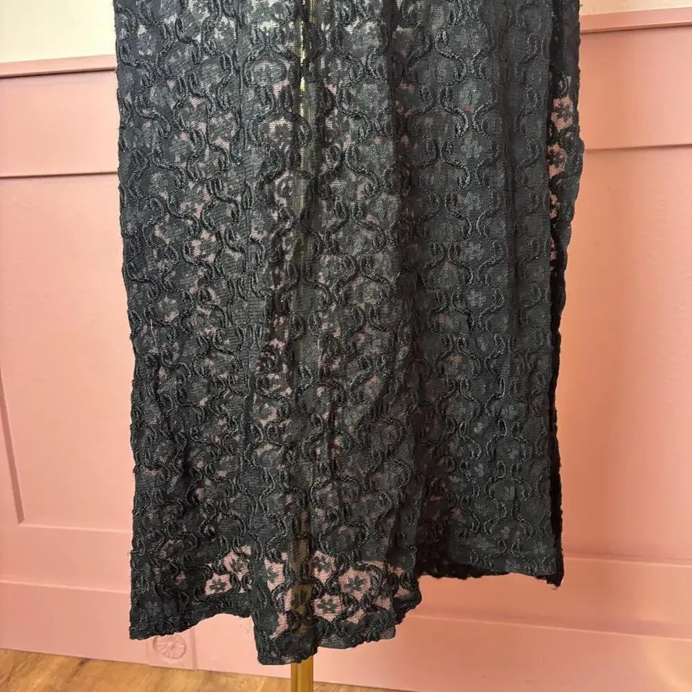 goth fairy lace slit dress coverup body soul black swim beach pool summer